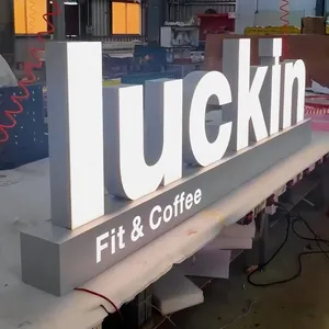Custom Advertising 3d Led Metal Channel Letters Sign Front Back Lit Outdoor Business Logo For Hospitals Schools Ipx3 Waterproof thumbnail-2