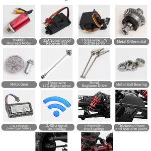 UJTOYS 1:16 High Speed 36km/h Remote Control Powerful Buggy off Road Rock Crawler Toys Stuck 2.4G RC Car for Kids Adults thumbnail-2