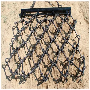 12' Wide X 8' Long Heavy Duty Square Welded Steel Chain Drag Harrow for Driveway Pasture Arena Grooming thumbnail-5