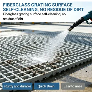 Car Wash Floor FRP Grating Drainage Fiberglass Grating for Car Wash Shop thumbnail-1