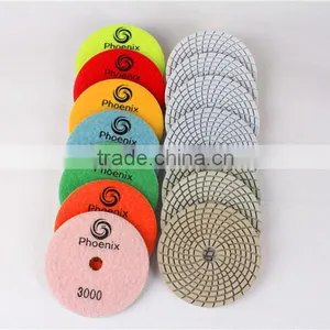 High Quality 100mm Swirl Wet Polishing Pads for Marble With 4.00mm thumbnail-2