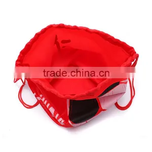 Printed Drawstring Polyester Gym Bag for Sports Football Rucksack Backpack Travel Cases thumbnail-4
