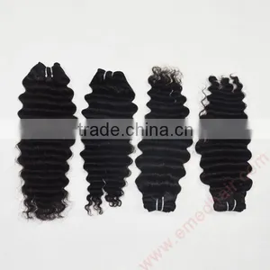 China 2015 New Product Virgin Hair Deep Wave India Human Hair Extension thumbnail-2