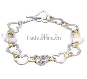 Fashion Two Tone Color Alloy Bracelet thumbnail-1