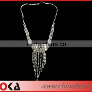 BOKA High Quality Luxurious Crystal Diamante Neck Trim, Elegant Rhinestone Necklace for Wedding Dress thumbnail-1