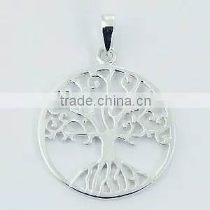 Planet Silver Ajoure Pendant Shimmering Tree of Life thumbnail-1