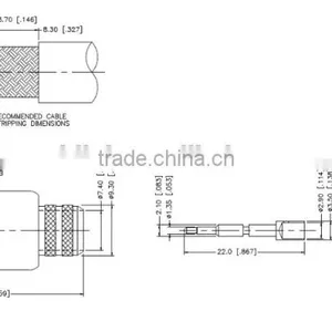 rf Coaxial Connector, Tnc Straight Crimp Plug for LMR400 Cable, 50 Ohm thumbnail-2