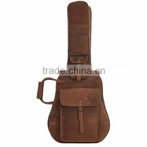 China Factory Custom Made 100% Real Leather Guitar Case Holder 41 Inch Quality Choice thumbnail-2