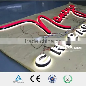 Hot Selling Fashion Design 3d Mini Vinyl Acrylic Frontlit / Sidelit Led Luminous Letter Sign for Outdoor and Indoor Decoration thumbnail-1