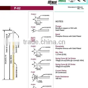 Brass Contact Pin,spring Probe Pogo Pin,bending Pogo Pin,battery Probes thumbnail-2