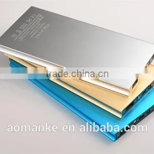 G005 Aluminum Metal Custom Logo Slim Portable Dual Usb Port Mobile Charger Power Bank 8000mah thumbnail-3