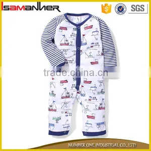 Bulk Long Sleeve Bubble Romper Printed Vessel Comfort Cotton Baby Wear thumbnail-5