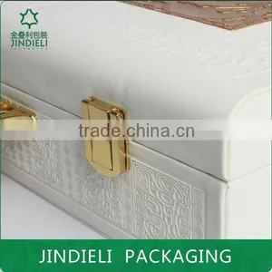 Beauty Elegant Leather Cosmetic Jewelry Box Packaging thumbnail-3