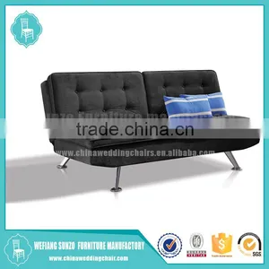 Pillows Sofa Bed With Chaise Function and Chromed Legs SZ-013# thumbnail-2