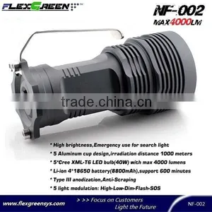 Flexgreen 5xXML T6 40w 4000lm Led High Beam Rechargable Search Lights thumbnail-2
