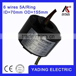 SRH70155 6s Rotary Joint Slip Ring Motor 70 Mm. OD150mm. 6Wires, 10A 6wires thumbnail-1