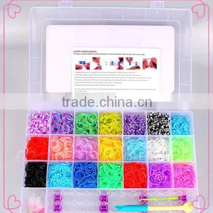 2014 Hot Sell Eco-friendly Crazy Silicone DIY Loom Bands Wholesale thumbnail-1