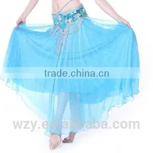 Ballroom China Supplier Two Layers Lady Chiffon Wholesale Belly Dance Skirt for Lady thumbnail-5