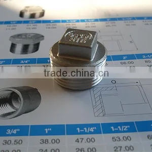 Investment Casting Pipe Fitting Square Plug thumbnail-1