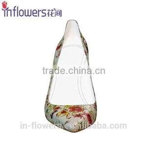 Flower Printed Leather Pointed Toe Ladies Sexy High Heels thumbnail-5