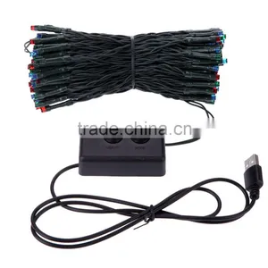 Flash /Steady On 200pcs RGB Christmas String Light For Outdoor Fairy Mas Tree Wedding Holiday Party Garden Decoration USB DC 5V thumbnail-4