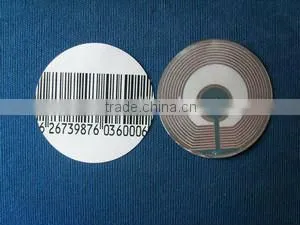 RF 40mm Round EAS Label R40 RF Sticker Label in Roll Serial Number Sticker Labels thumbnail-1