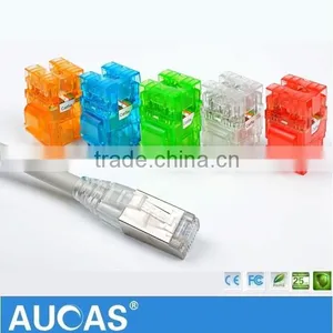 Aucas Cat6/Cat5e Keystone Jack 180 Degree With UTP RJ45 Ethernet For Cat5e Unshielded Lan Cable thumbnail-1