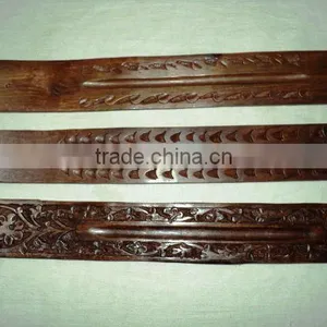 Shesham Carved Wooden Incense Holders thumbnail-1