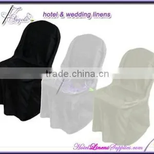 White Satin Folding Chair Covers, Ivory Satin Folding Chair Covers, Black Satin Folding Chair Covers in Wedding Events thumbnail-1