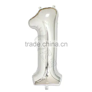 40inch Silver Aluminium Foil Number Balloon for Birthday Party Decoration Balloon thumbnail-3