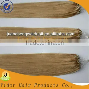 Wholesale Micro Loop Hair Extensions Easy Loop 1g Micro Bead Brazilian Hair Extension Double Bead Brazilian Micro Ring Loop Hair thumbnail-1