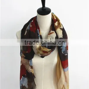 Women Spring 100% Polyester Leopard Printing Long Scarf thumbnail-1