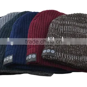Gray Soft Beanie Wireless Bluetooth Hat Smart Cap Headset Headphone Speaker Mic thumbnail-1