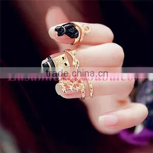 New Design Pearl Oil Gold Nail Ring Jewelry,finger Nail Ring thumbnail-3
