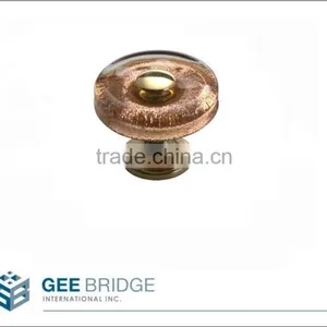 0840001 Solid Brass Hand Crafted Glass Cabinet Drawer Door Knob thumbnail-1