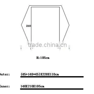 Fiberglass Pole Material and Double Layers Camping Tent thumbnail-6