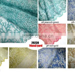 High Quality French Net Beaded Lace Fabric French Lace Fabric thumbnail-4