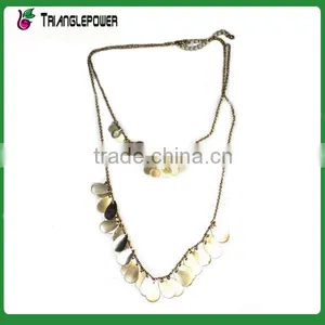 Fashion Metal Multi-layer Chain Necklace With Tassels and Rhinestones thumbnail-6