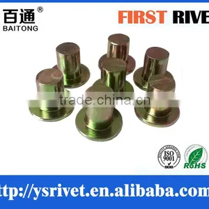 8x11.5mm Yellow Zinc Color Solid Steel Rivet thumbnail-1