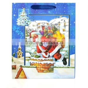 Small Blue Luxury Christmas Gift Bags thumbnail-1