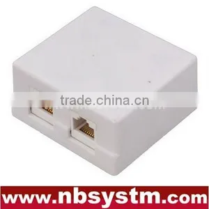 2 Ports Surface Box With 2pcs RJ45 Keystone Jack or Without thumbnail-1
