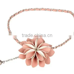 Fashion PU Flower Metal Waist Chain Female Belt SWF-W15062926 thumbnail-2