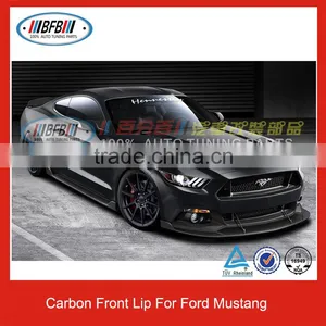 Carbon Fiber Front Bumper Lip for Ford Mustang 2015 thumbnail-1