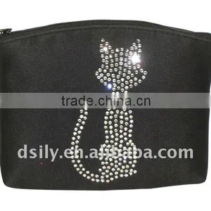 Soft Ladies Cosmetic Case With Crystal Cat thumbnail-1