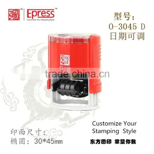 Office Use Custom Self Inked Automatic Date Stamp Oval 30x45 mm thumbnail-3