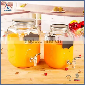 Eco-friendly High Quality Glass Dispenser Glass Jar With Tap thumbnail-1