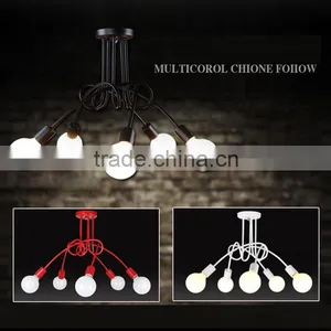 CE RoSH Indoor Iron Black or White or Red Chandelier Ceiling Lamp GX-5109-3 thumbnail-6