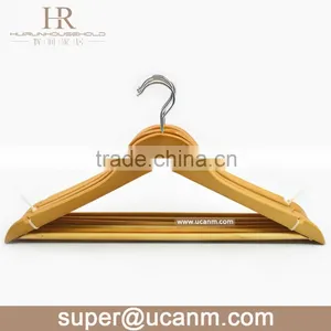 HRW-6611N Maple Wood A Grade Cheap Suit Hanger thumbnail-1