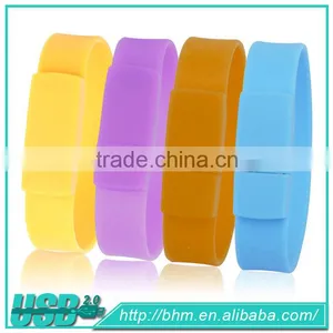 Factory Wholesale Portable Silicone Bracelet USB Flash Disk thumbnail-6