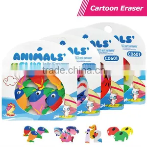 Multi-colour Extrude Children Fancy 2D Erasers Sets thumbnail-1